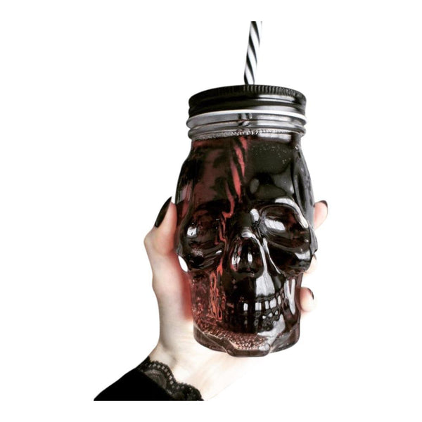 Jarro Cervecero Calavera Negra Halloween  (estoykuku)