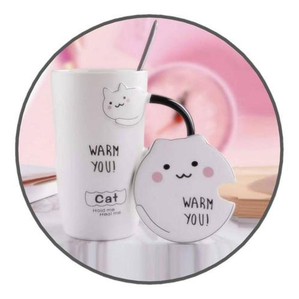 Tazón cerámica gatito C/ cuchara y bombilla Miu Miu soft