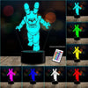 Lámpara 3D Bonnie Five Nights at Freddy's control remoto