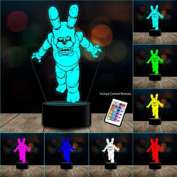 Lámpara 3D Bonnie Five Nights at Freddy's control remoto