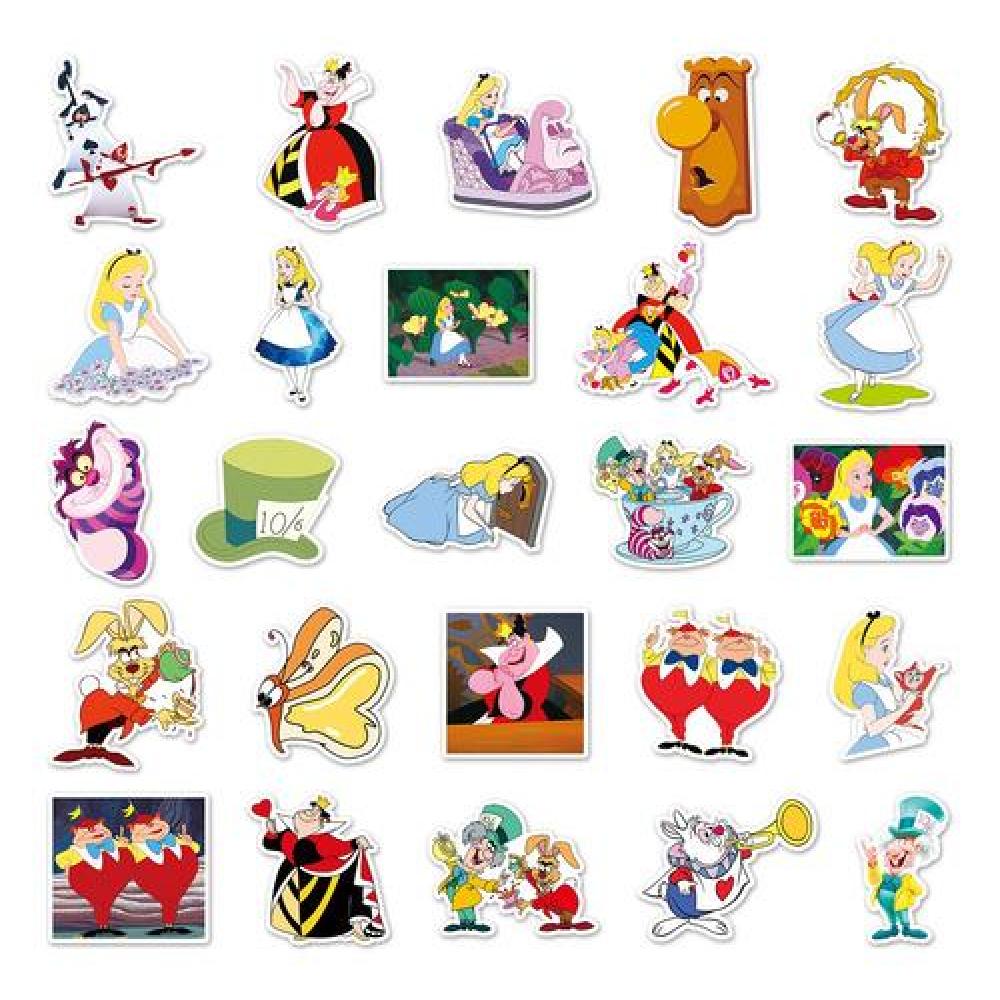 Set Stickers calcomonias Alicia en el país de las Maravillas