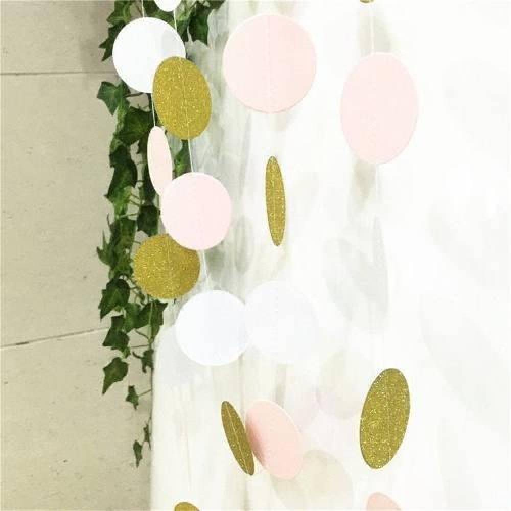 Guirnaldas De Papel  Circulos Glitter 2 Metros Candy Bar