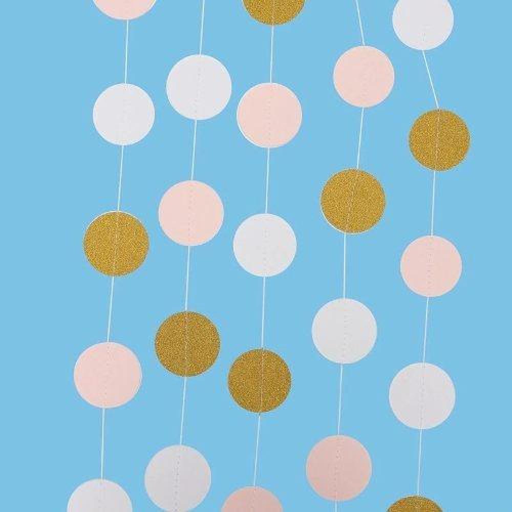 Guirnaldas De Papel  Circulos Glitter 2 Metros Candy Bar