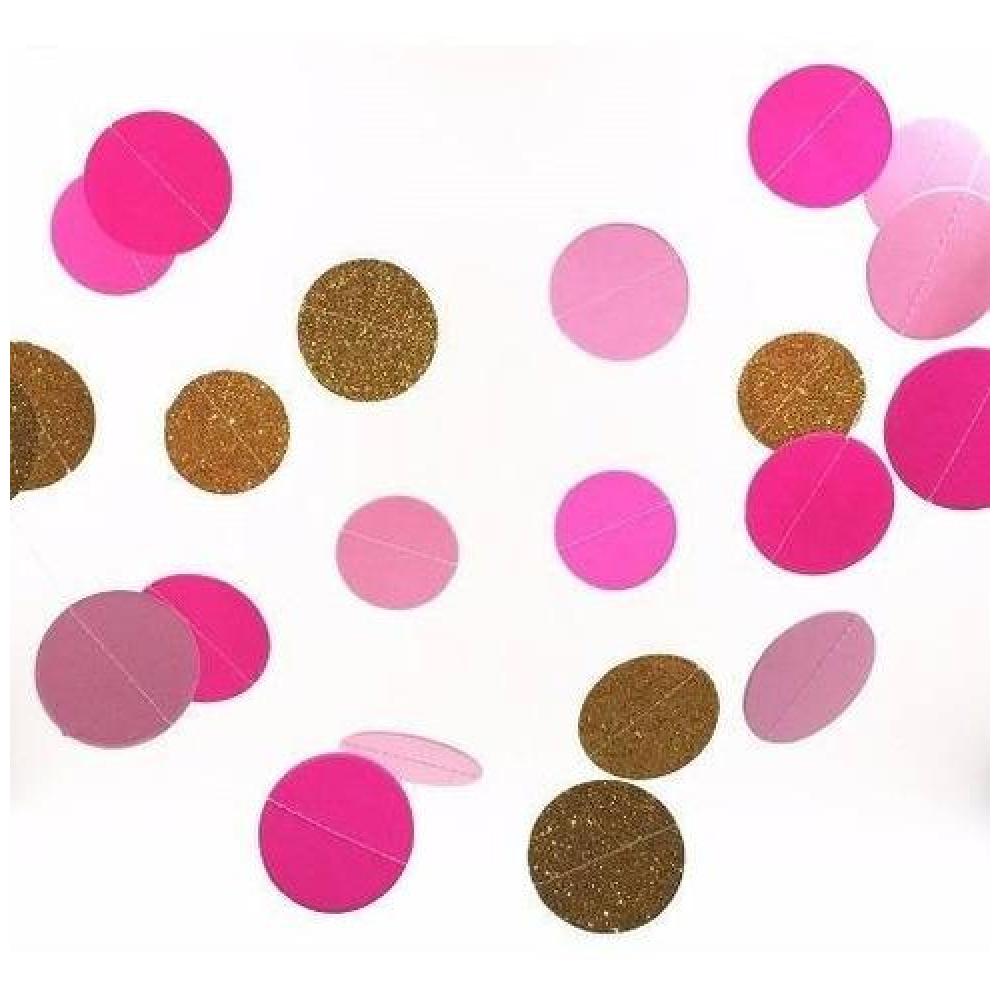 Guirnaldas De Papel  Circulos Glitter 2 Metros Candy Bar