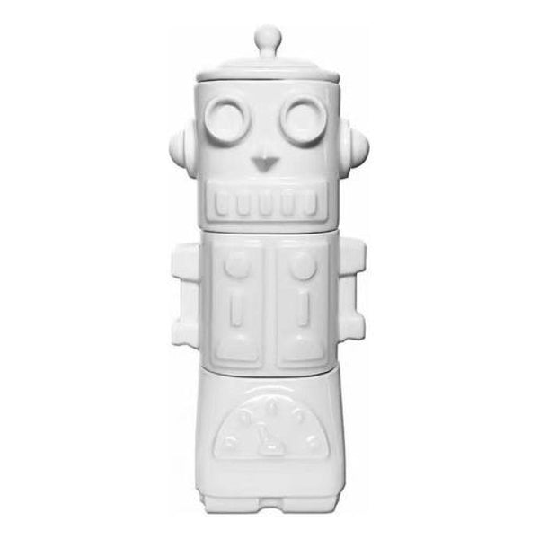 Set 3D Robot Cerámica 3 Piezas (2) Tazones Y (1) Azucarero