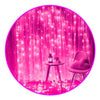Cortinas micro Led 3x3 M 300 led hadas Fairy light Rosada