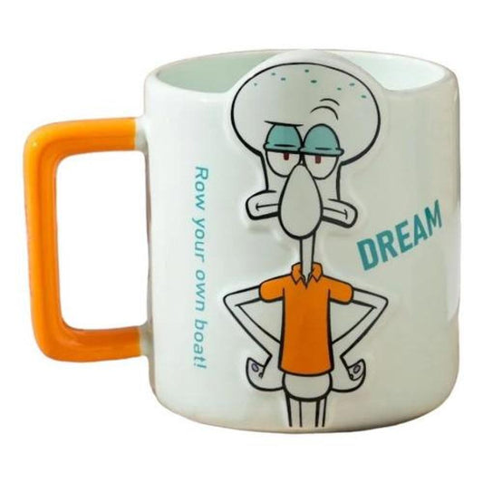 Tazón taza cerámica  Calamadro o Don Cangrejo Bob esponja