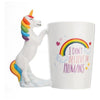 Taza Mango Unicornio Princesas Ceramica 3d  Kawaii