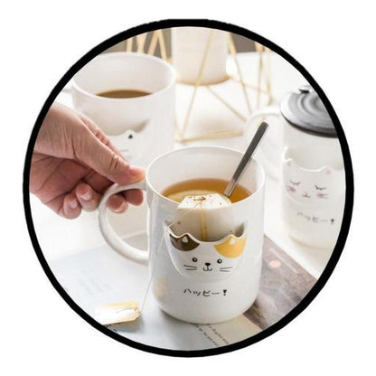 Tazón 3D gatito cat para bolsa de té c/ tapa y cuchara