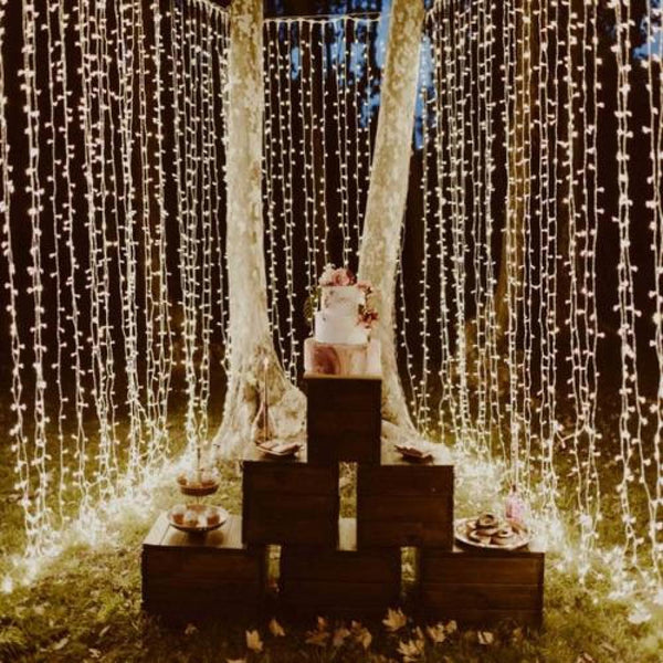 Cortinas Led Cálida 2 X 2 M A Matrimonios Evento Estoykuku