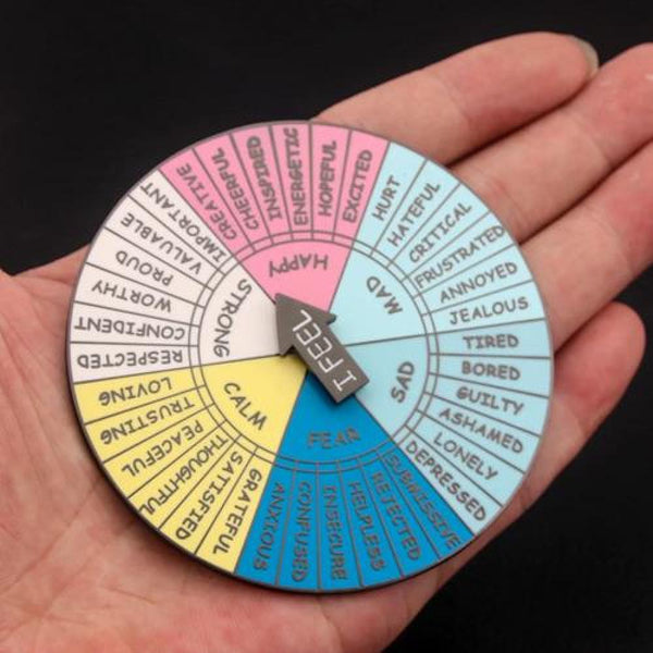 Pin Broche gran Rueda de sentimientos y emociones giratorio