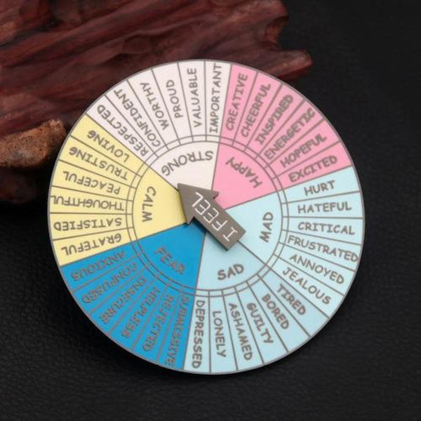 Pin Broche gran Rueda de sentimientos y emociones giratorio