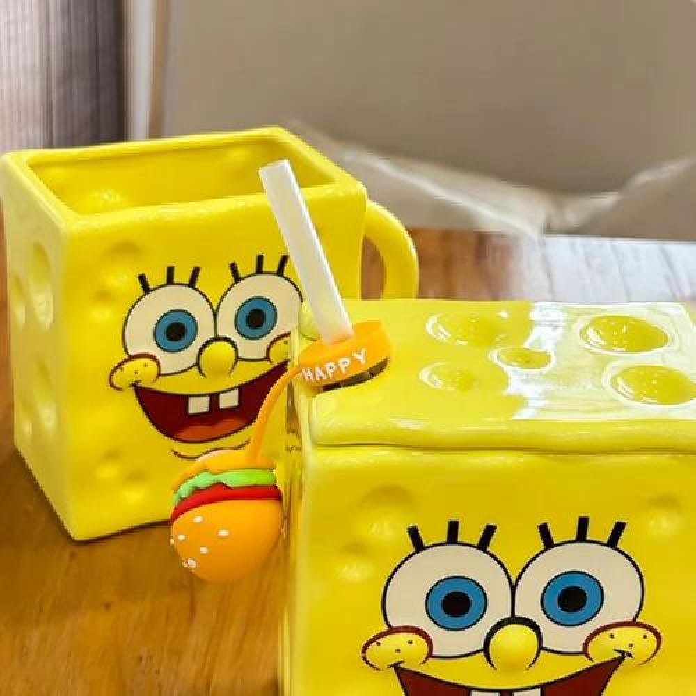 Tazón 3D cerámica Bob Esponja Pantalones Cuadrados