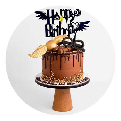 Topper Torta Feliz Cumpleaños Harry Potter Adorno torta