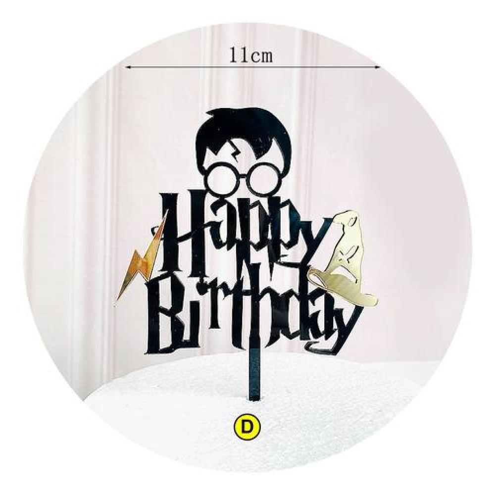 Topper Torta Feliz Cumpleaños Harry Potter Adorno torta