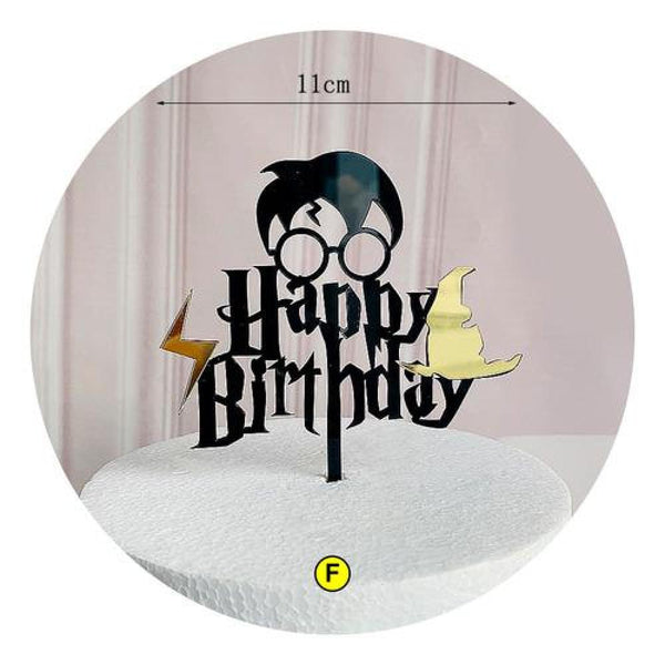 Topper Torta Feliz Cumpleaños Harry Potter Adorno torta