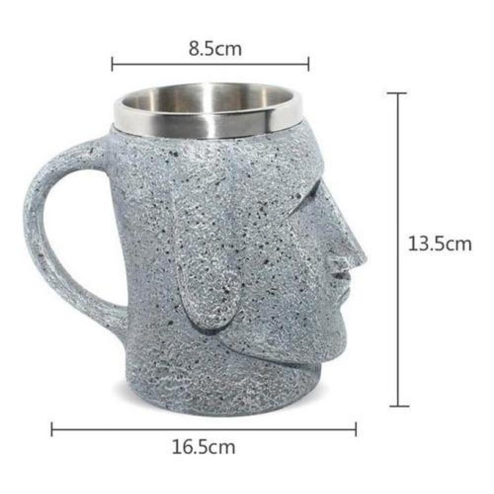 Tazon Taza 3d Moai Piedra