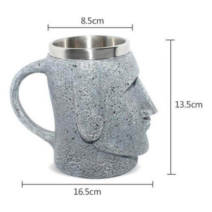 Tazon Taza 3d Moai Piedra