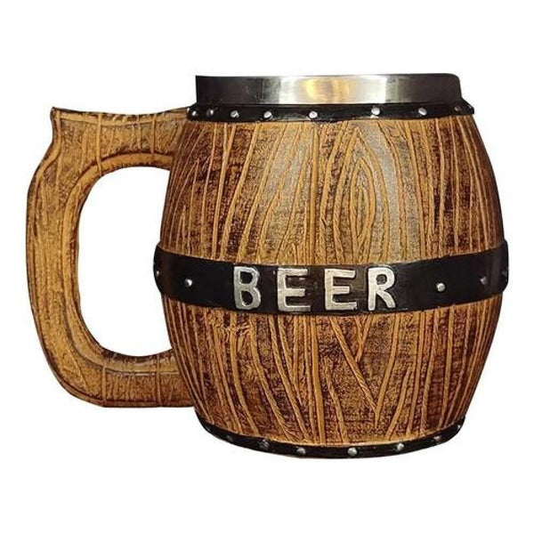 Tazon resina Beer cerveza simulacion barril madera barrica