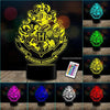 Lámpara 3d Harry Potter Escudo Hogwarts 26 Cm 7 Colores Inte