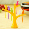 Pinchos Para Frutas Mondadientes Árbol Y Pajaritos