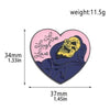 Pin Broche divertido Skeletor corazón "vive, ríe, ama"