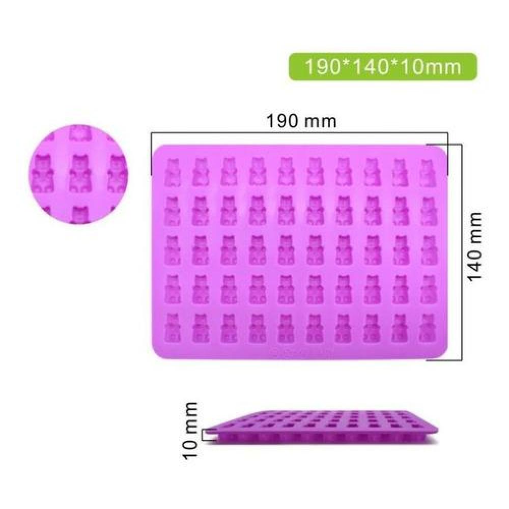 Molde De Silicona Para 50 Mini Ositos Gomitas (estoykuku)