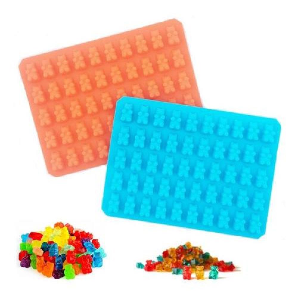 Molde De Silicona Para 50 Mini Ositos Gomitas (estoykuku)