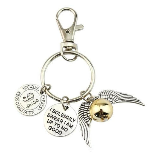 Llavero metálico dijes Snitch 9 3/4 Harry Potter