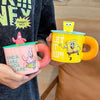Tazón Ceramica Bob Esponja o Patricio estrella Tapa silicona