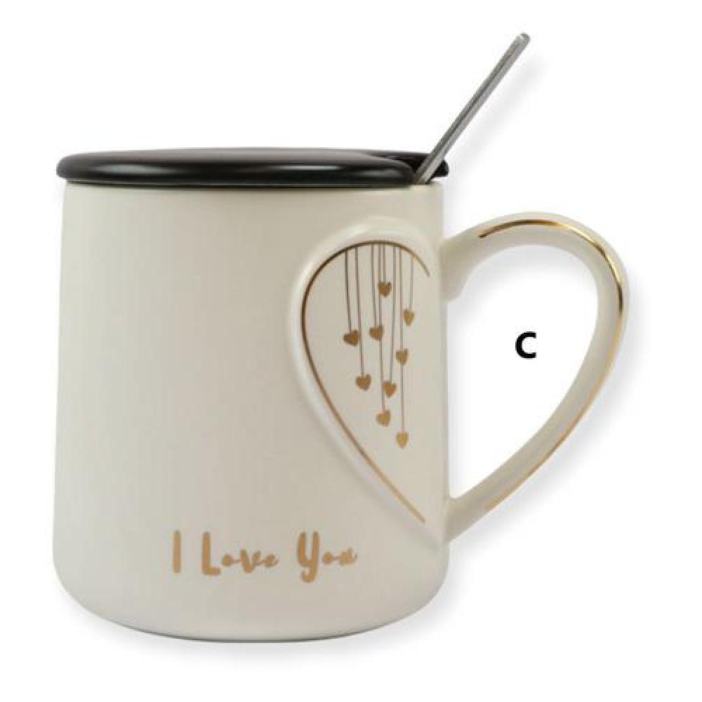Tazón Forever Love corazón Amor c/tapa y cuchara