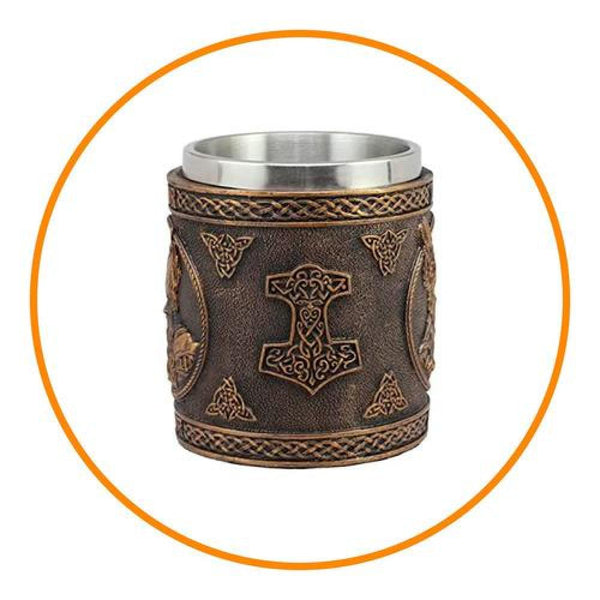 Tazón Taza 3d resina Dioses vikingo Thor