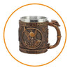 Tazón Taza 3d resina Dioses vikingo Thor