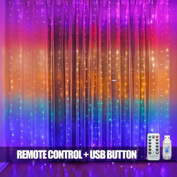 Cortinas rainbow micro Led 3x3 M hadas Fairy light  Acoiris