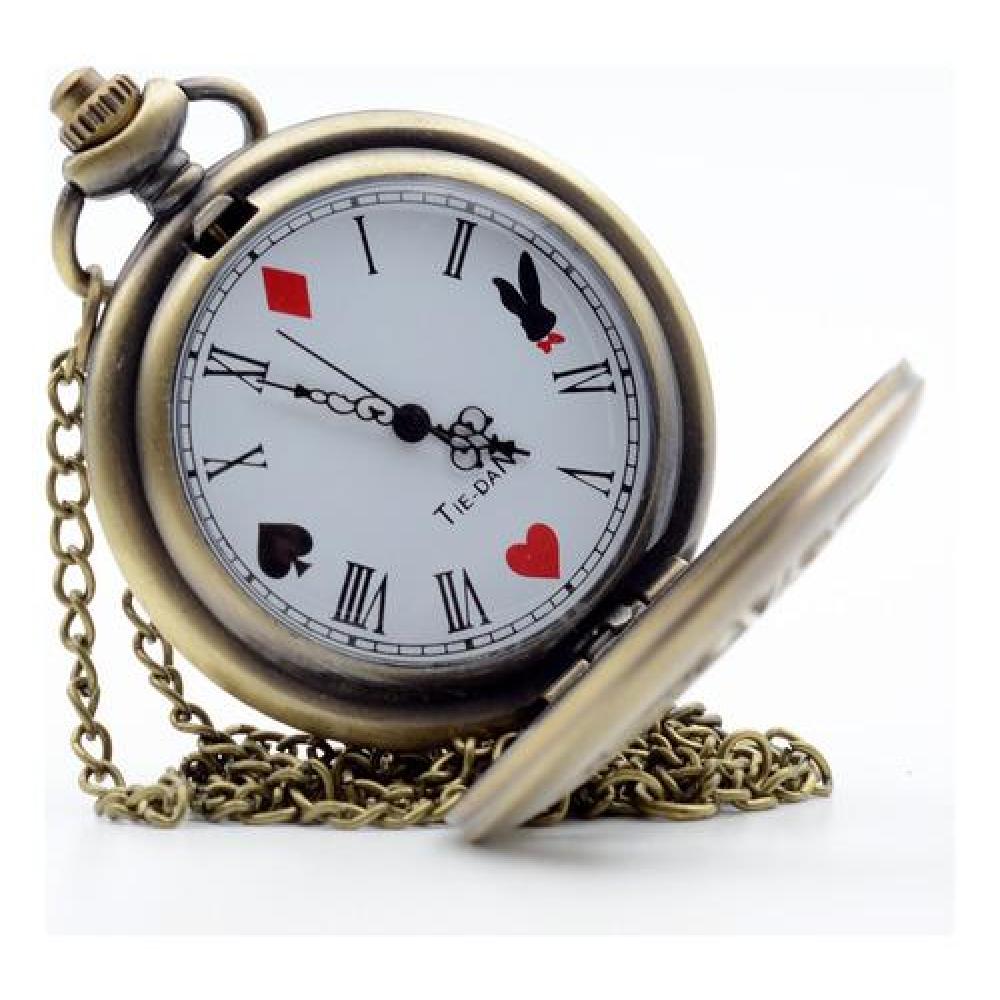 Reloj De Bolsillo Alicia  pais de las maravillas