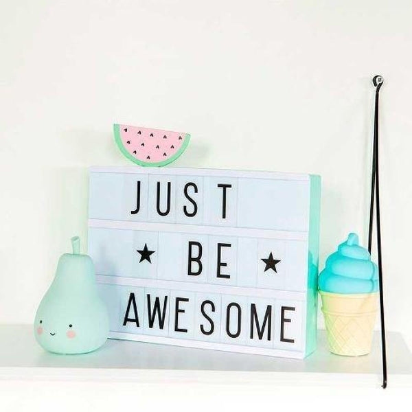 Lightbox Decoracion Pieza Color Menta A4 + 90 Caract  Kawaii