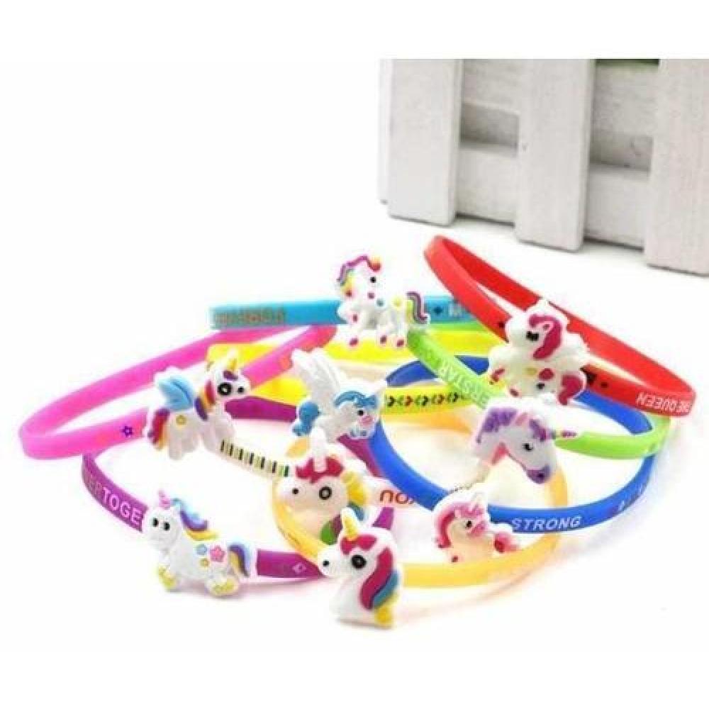 12 Pulsera Unicornio Candy Bar Niña Regalo Cumpleaños Docena - A / M