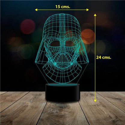 Lámpara 3d Darth Vader Star Wars  Acrilico Transparente