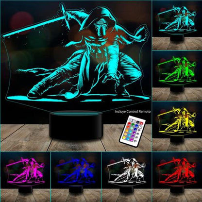 Lampara 3d Kylo Ren Star wars control Remoto