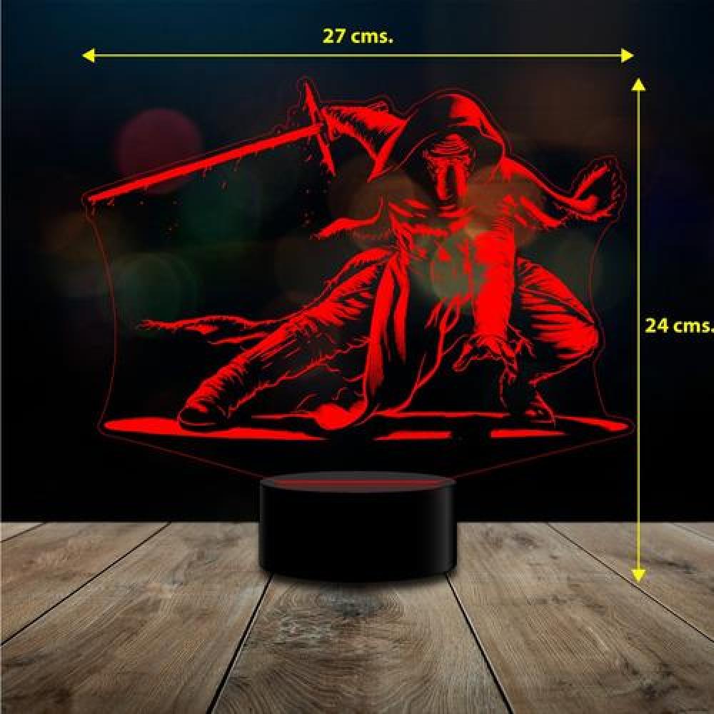 Lampara 3d Kylo Ren Star wars control Remoto
