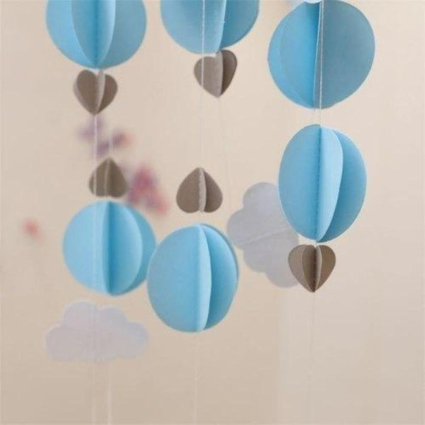 Guirnalda Papel Nube-globo-corazon 3d / 2,6 M Candy Bar