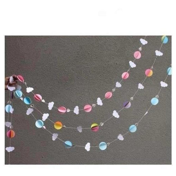 Guirnalda Papel Nube-globo-corazon 3d / 2,6 M Candy Bar