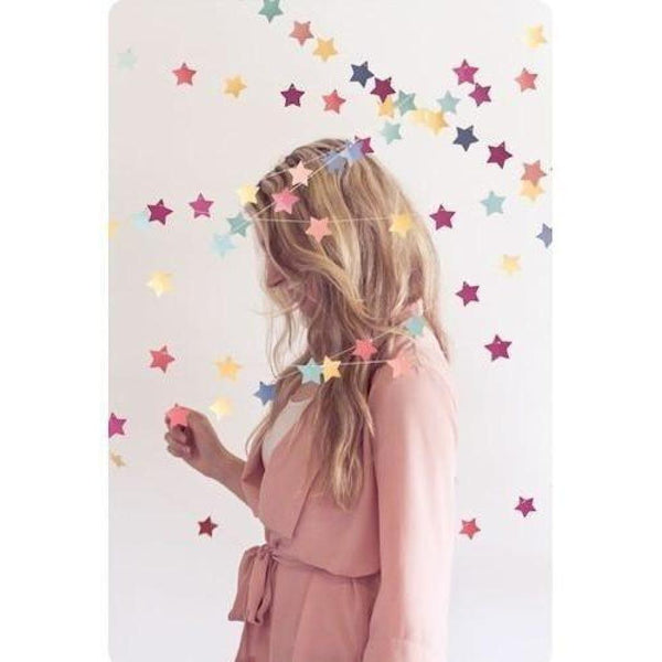 Guirnalda De Papel Estrellas Multicolores 3d / 2 M Candy Bar