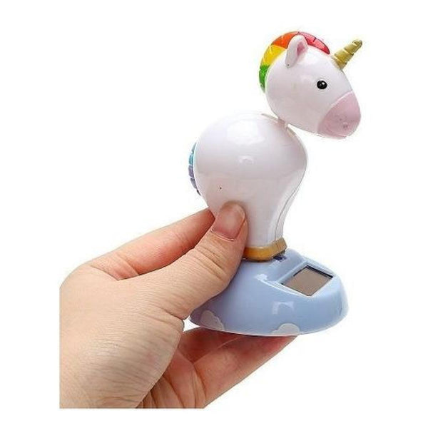 Juguete Solar Unicornio Bailarín  Arcoiris Kawaii (estoykuku