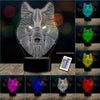 Lámpara 3d Lobo Wolf, Game Of Thrones Stark, 7 Colores Acril