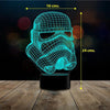 Lámpara 3d 7 Colores Stormtrooper Star Wars