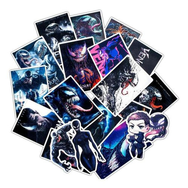 Pack 30 sticker Venon Marvel impermeable celular skater