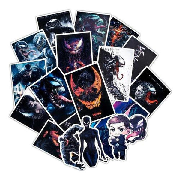Pack 30 sticker Venon Marvel impermeable celular skater