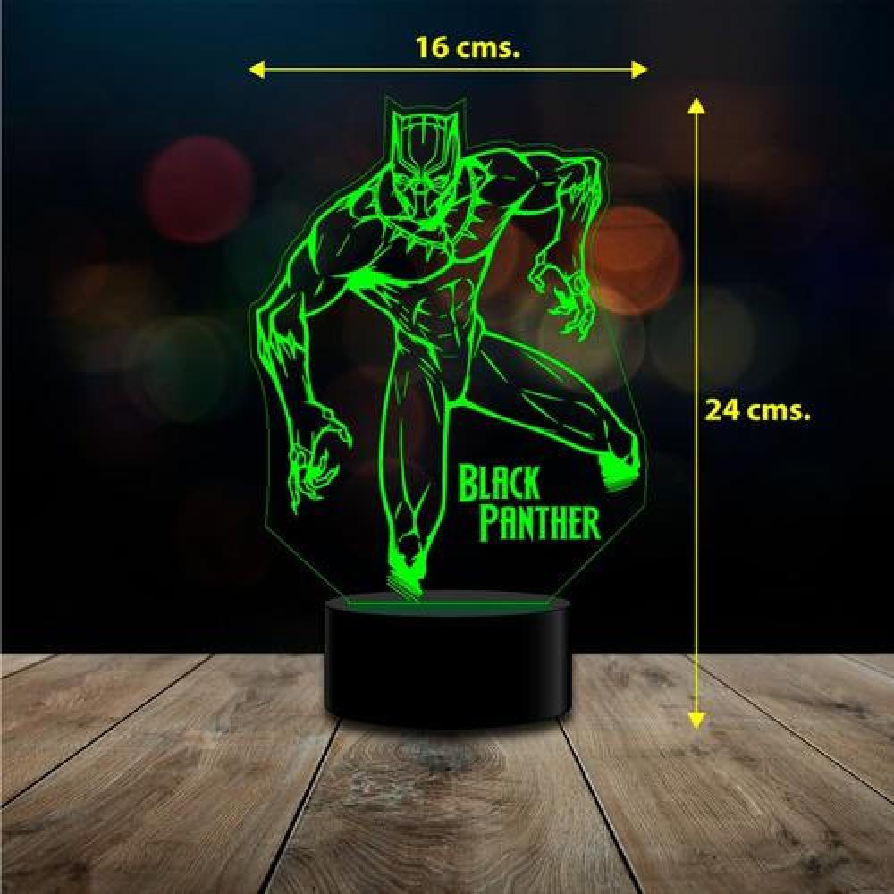 Lámpara 3d Pantera Negra Black Panther Marvel Vengado