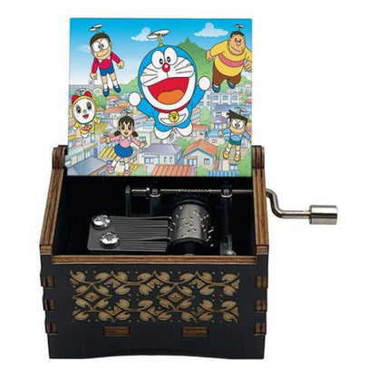 Caja Musical madera Gato Cósmico Doraemon y Nobita